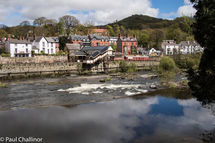 Looking across the River Dee towards Llangollen Station. On the hill behind is Castell Dinas Bran. One day I'll get up there!